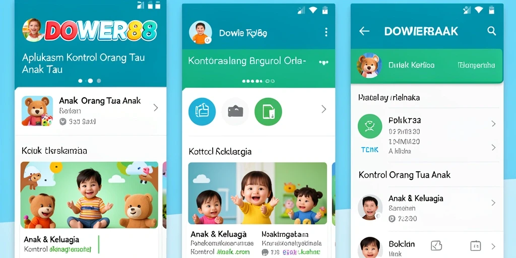 Tampilan antarmuka DOWER88 untuk kontrol orang tua yang mudah digunakan.