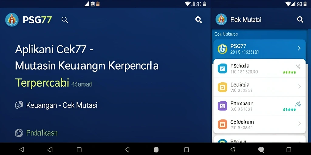 Antarmuka aplikasi PSG77 untuk cek mutasi yang intuitif dan informatif.