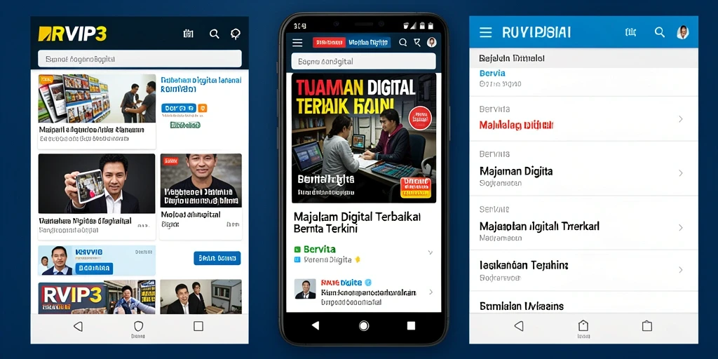 Tampilan antarmuka utama aplikasi RVIP3 yang menarik dan modern.