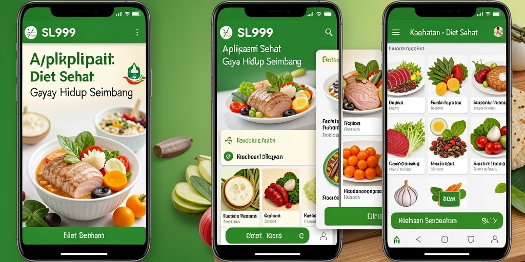 Tampilan antarmuka SL999 yang ramah pengguna untuk diet sehat.
