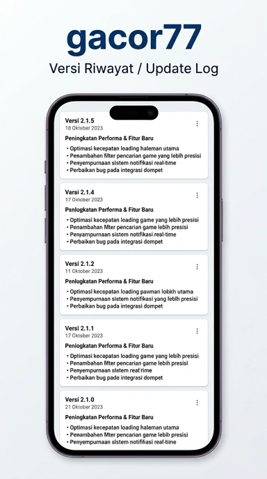 Riwayat Versi Gacor77 untuk Android Pengguna Indonesia